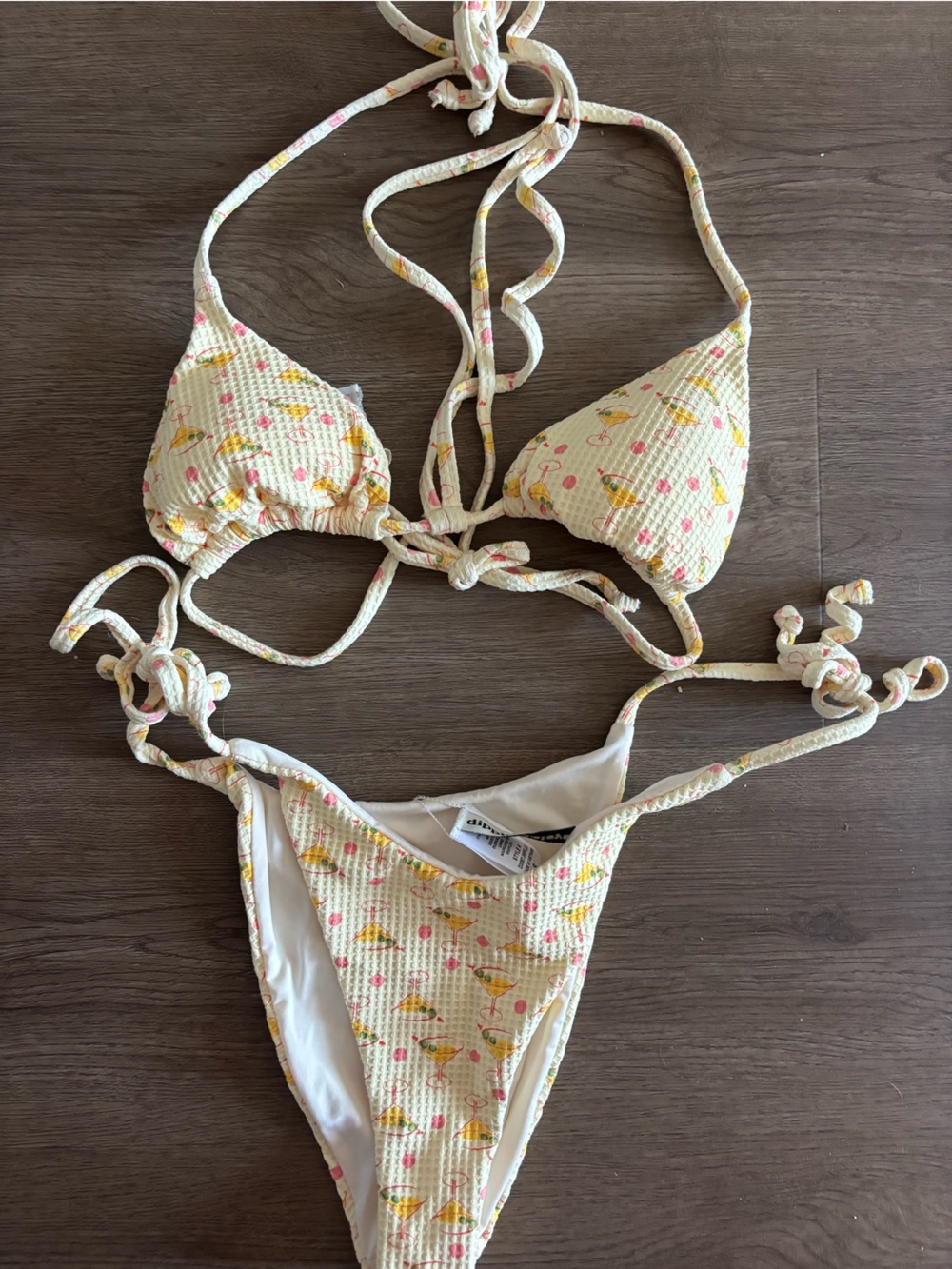Dippin daisies Yellow Floral Tie-String Bikini